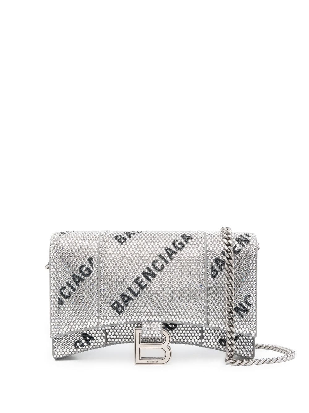 Balenciaga rhinestone Hourglass wallet-on-chain