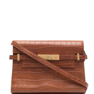 Saint Laurent Manhattan croc-effect shoulder bag