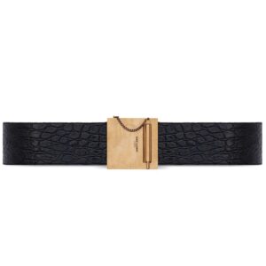 Saint Laurent  bar-pin fastening belt