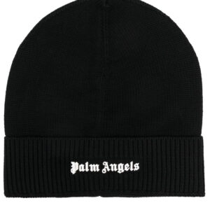 Palm Angels logo-embroidered beanie