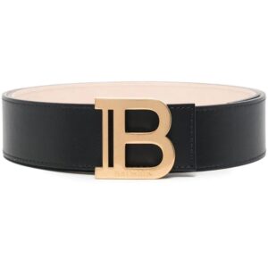 Balmain  logo-plaque leather belt