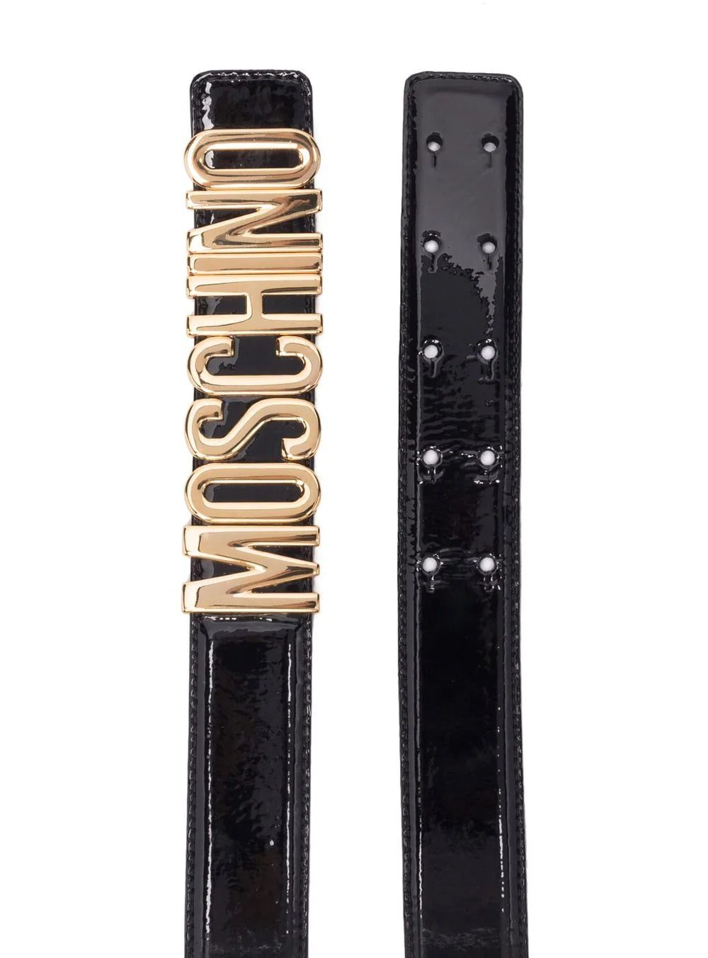 Moschino logo-plaque leather belt - Image 2