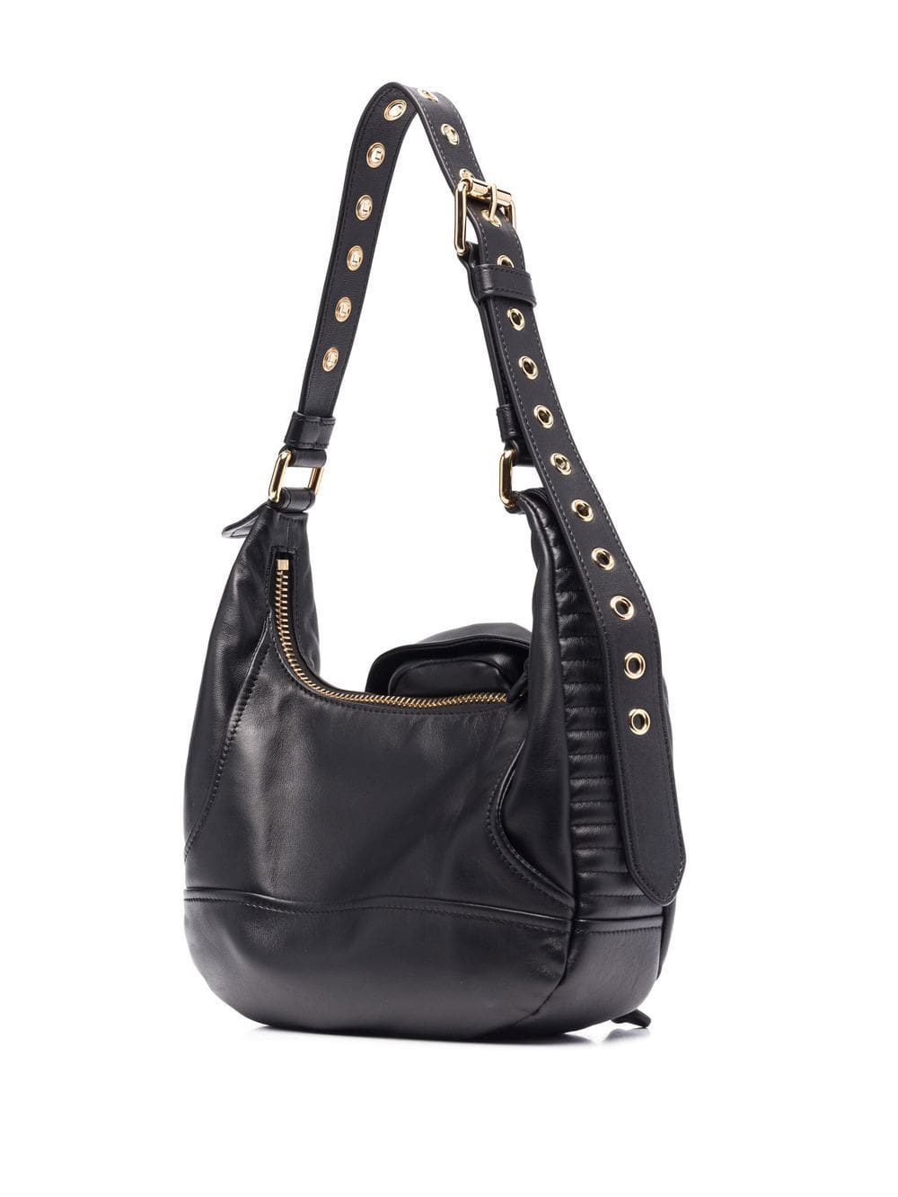 Moschino logo-plaque leather shoulder bag - Image 3