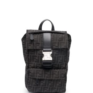 FENDI monogram logo-print backpack