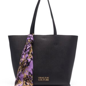 Versace Jeans Couture  scarf-detail logo plaque tote bag