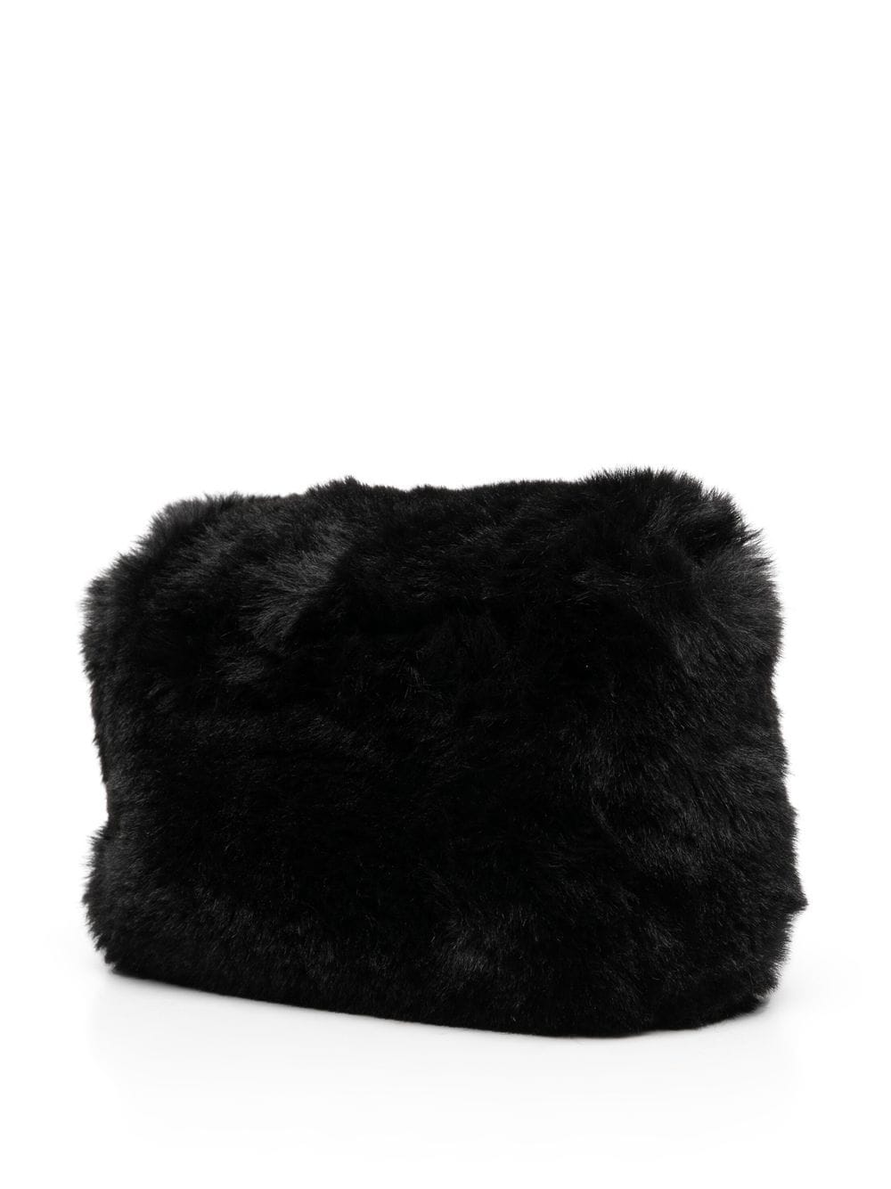 Versace logo plaque faux fur shoulder bag - Image 4