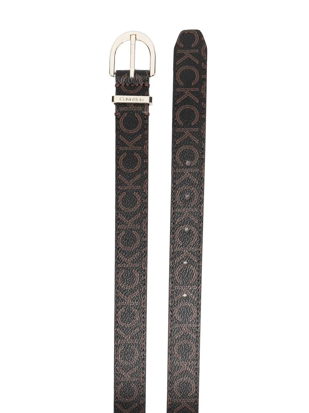 Calvin Klein logo print buckle belt - Image 2