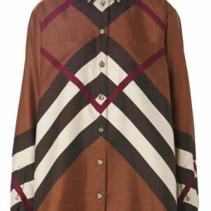 Burberry chevron check-print button-down shirt
