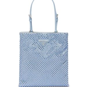 Prada  crystal-embellished satin handbag