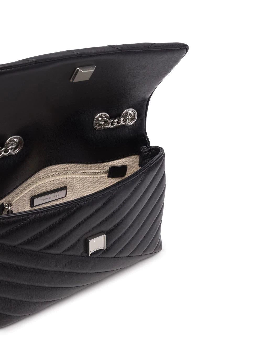 Tory Burch quilted logo-plaque leather bag - Image 4