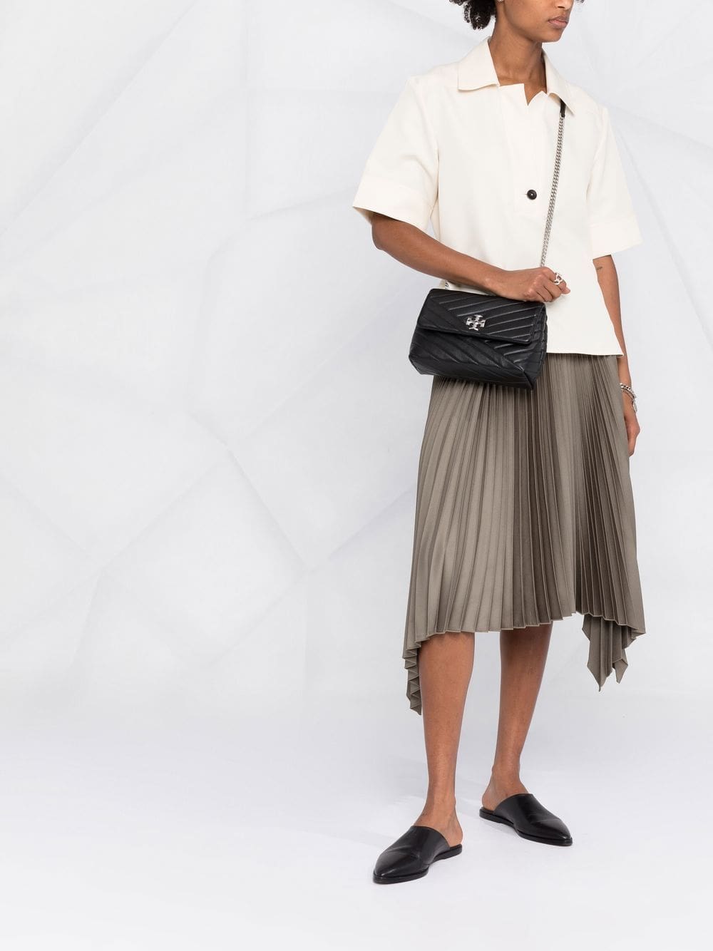 Tory Burch quilted logo-plaque leather bag - Image 2