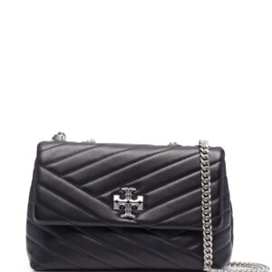 Tory Burch quilted logo-plaque leather bag