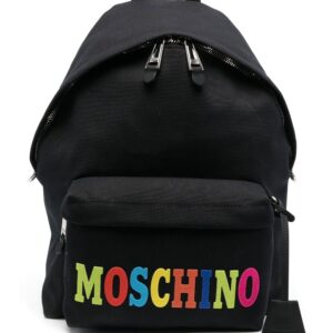 Moschino logo zipped backpack