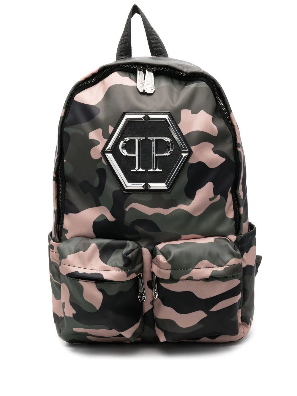 Phillip plein Hexagon camouflage-print backpack