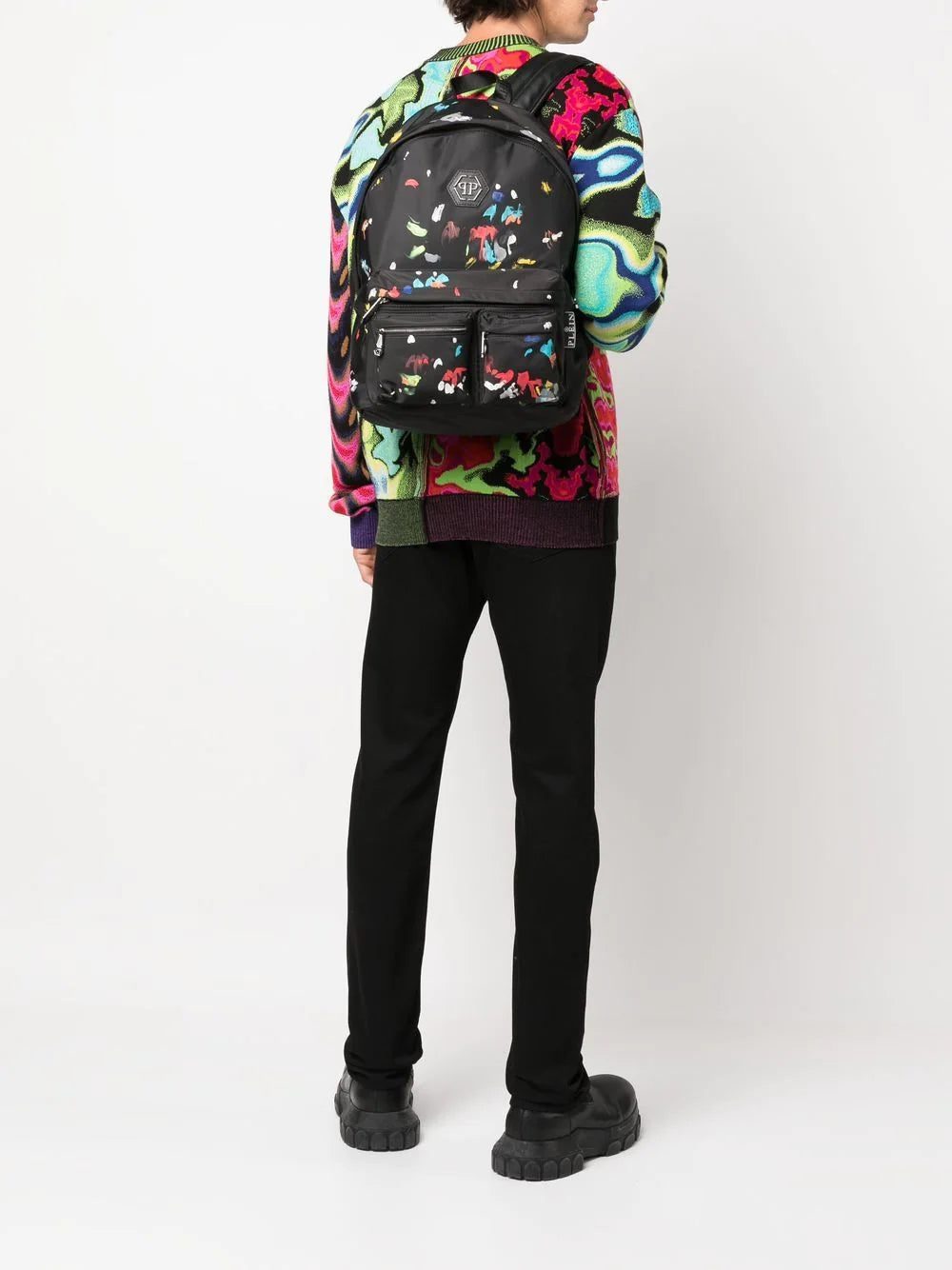 Phillip plein graphic-print back pack - Image 2