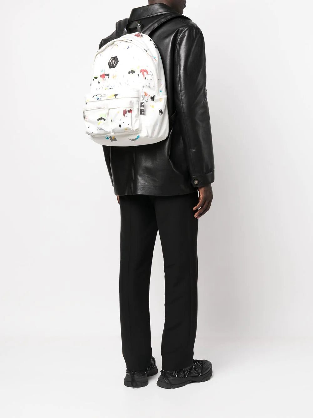 Phillip plein paint-splatter print logo backpack - Image 2