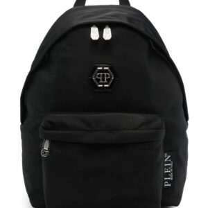 Phillip plein logo-plaque zip-up backpack