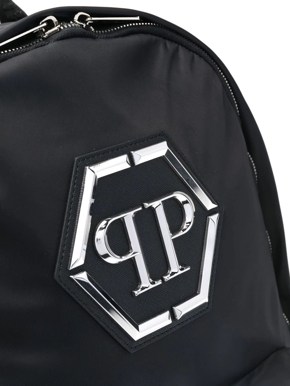 Phillip plein logo-patch zip-up backpack - Image 4