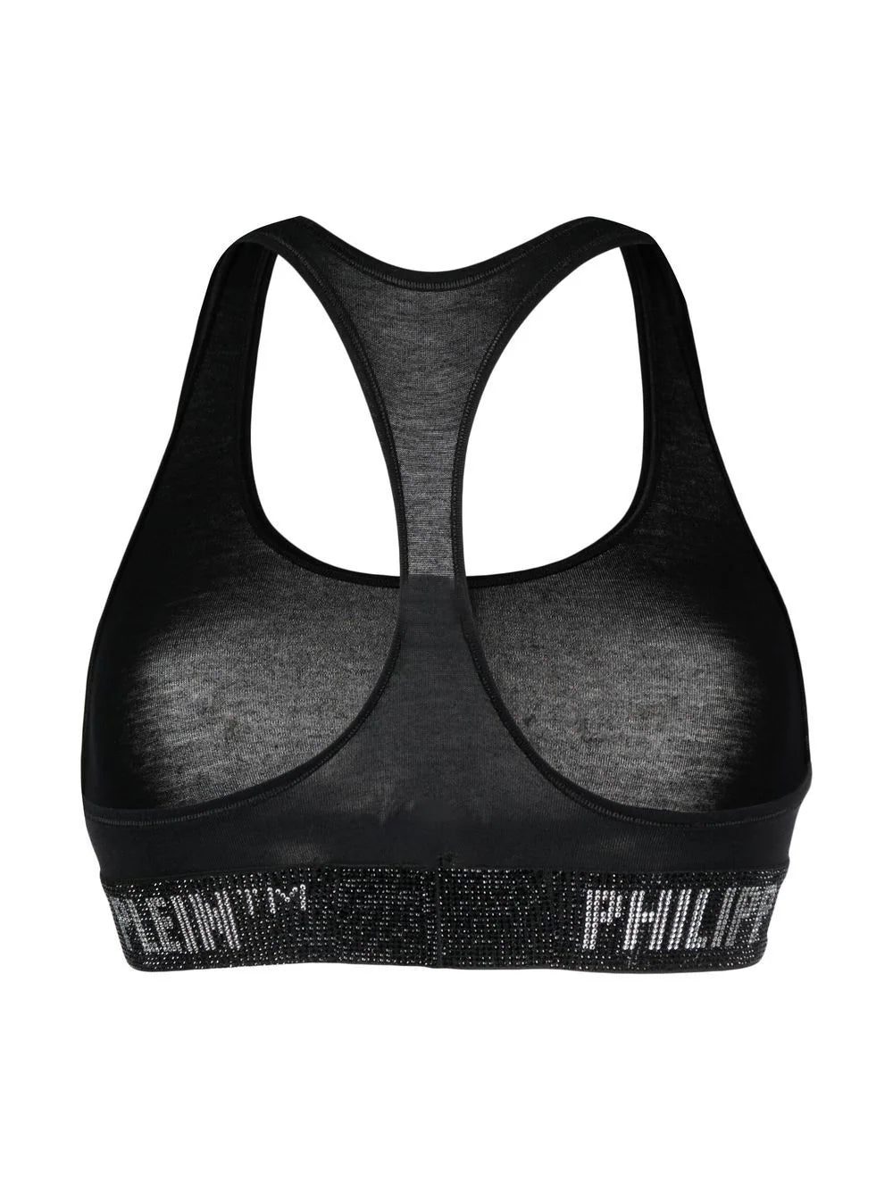 Philipp Plein logo-embellished cotton sports bra - Image 2