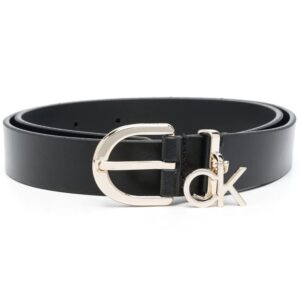 Calvin Klein  logo-plaque leather belt