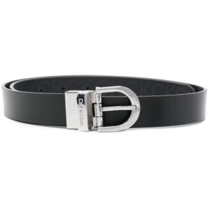 Calvin Klein  engraved-logo buckle belt