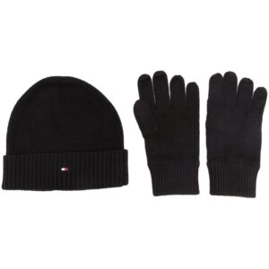 Tommy Hilfiger embroidered-logo beanie and gloves set