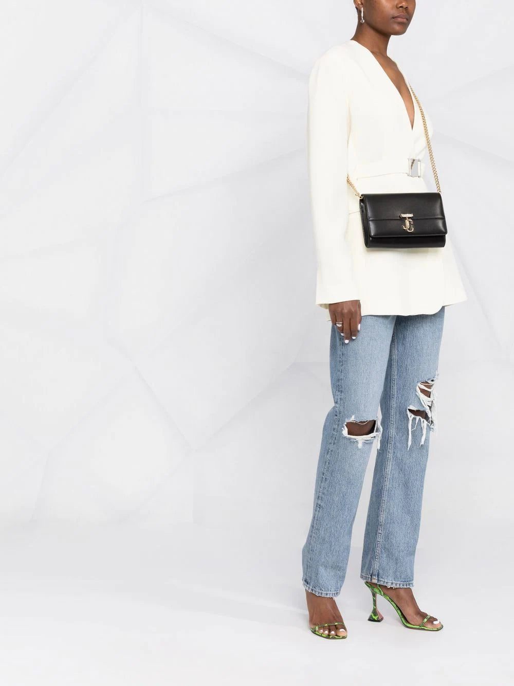 Jimmy choo Varenne leather clutch bag - Image 2