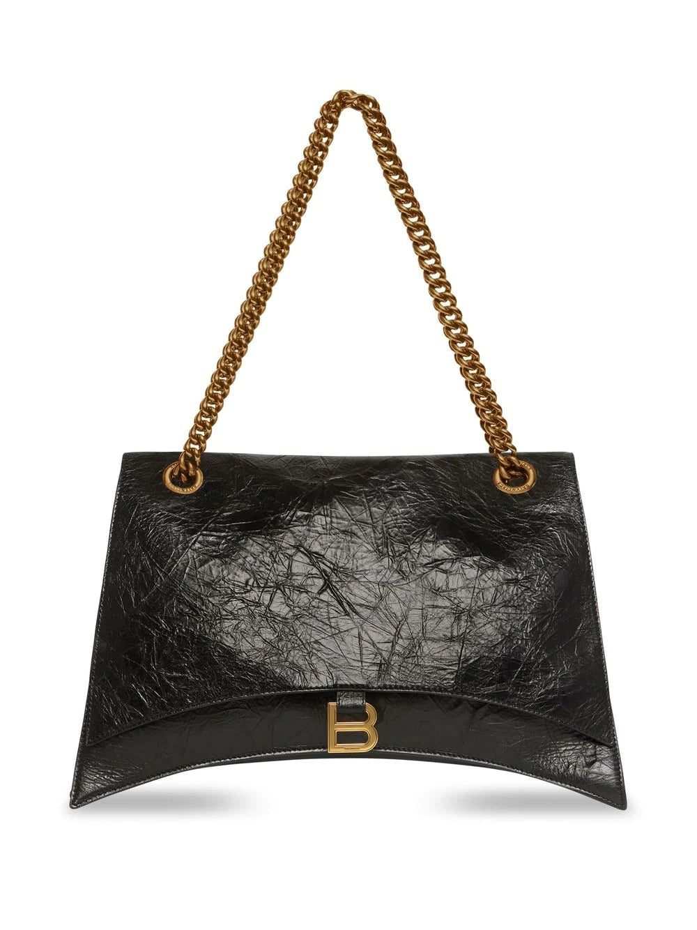 Balenciaga logo-plaque leather shoulder bag