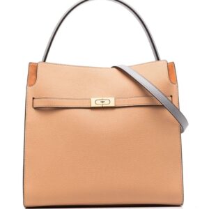 Tory Burch logo-plaque leather tote bag