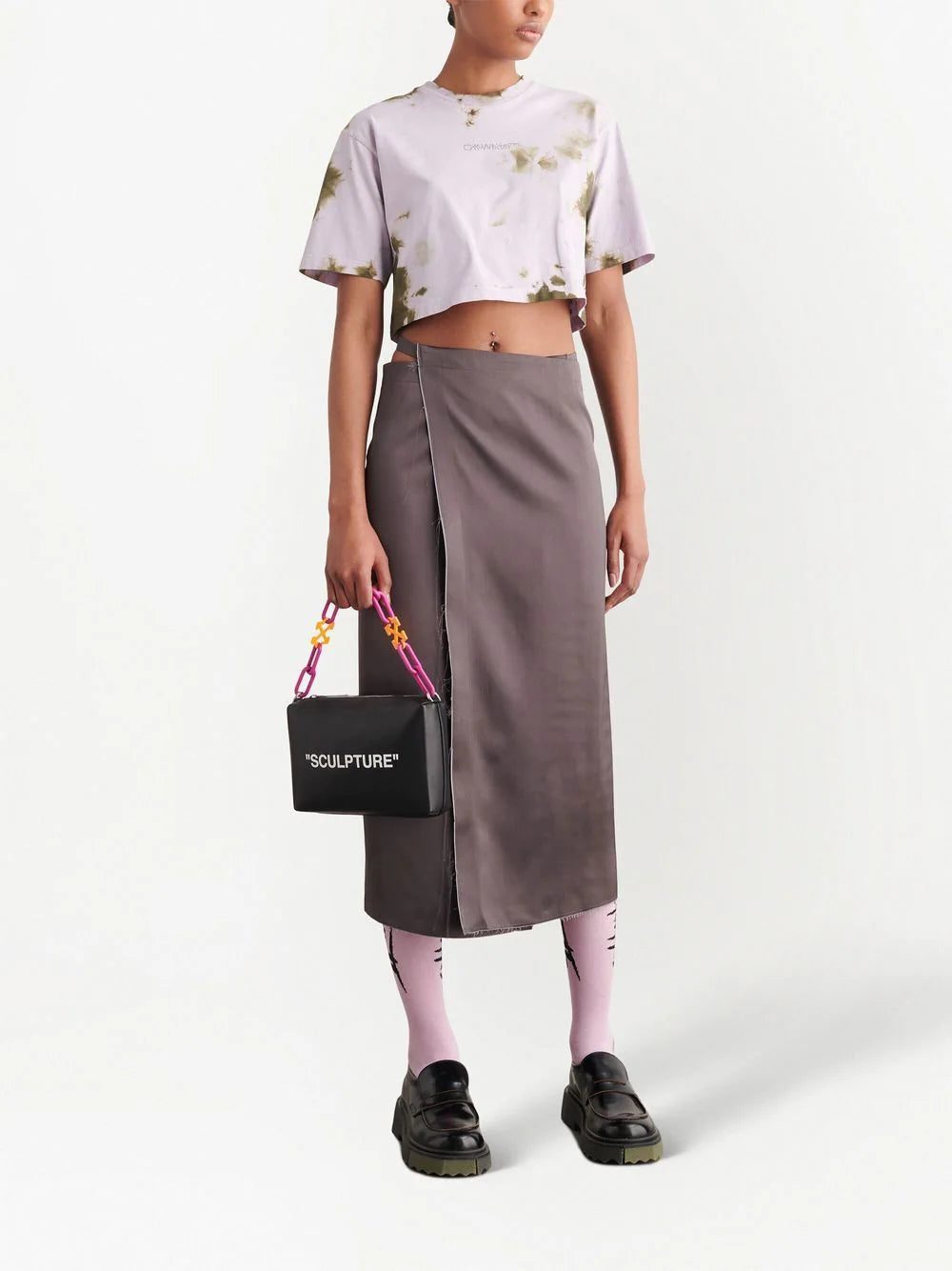 Off-white Block Pouch Quote clutch bag - Image 2