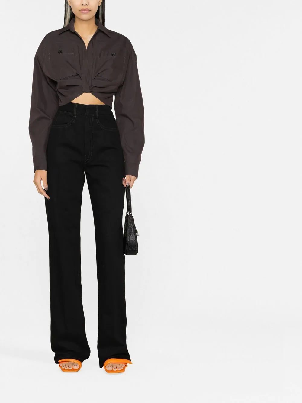 Off-White cropped long-sleeve shirt - Image 2