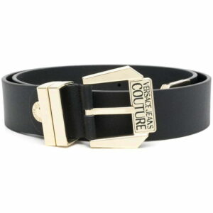 Versace Jeans Couture engraved-logo leather belt