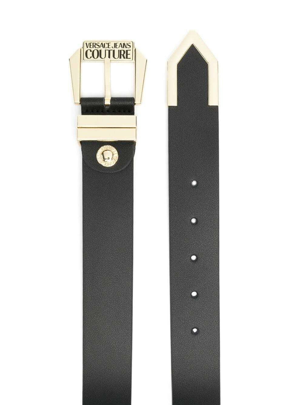 Versace Jeans Couture engraved-logo leather belt - Image 2
