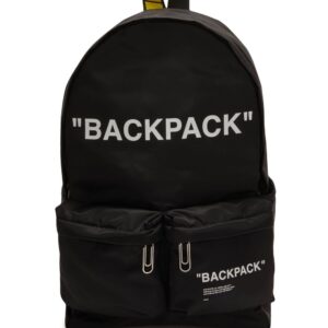 Off-white slogan-print zip-fastening backpack