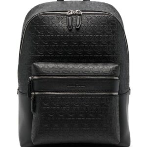 Ferragamo leather logo-embossed backpack