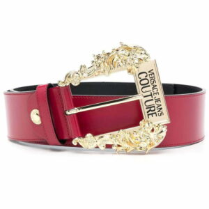 Versace Jeans Couture Baroque-buckle leather belt