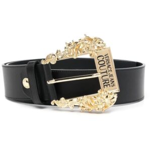 Versace Jeans Couture Baroque-buckle leather belt