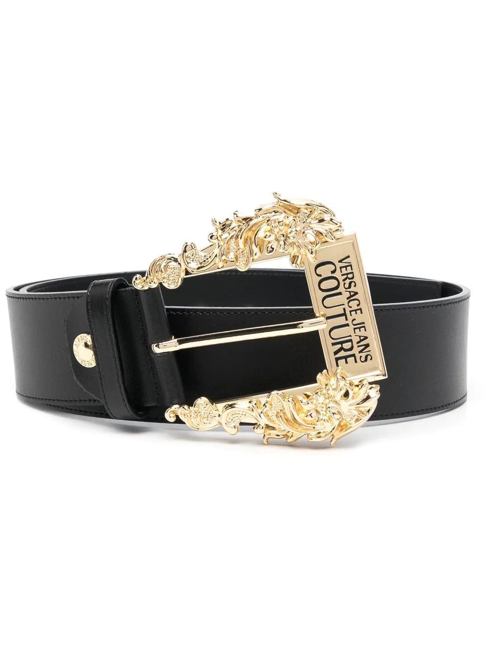 Versace Jeans Couture Baroque-buckle leather belt