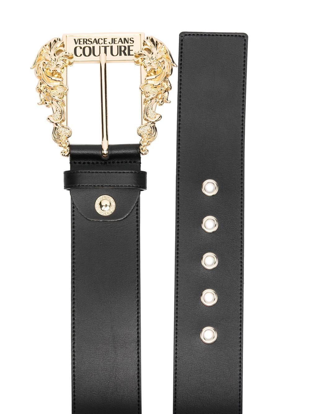 Versace Jeans Couture Baroque-buckle leather belt - Image 2