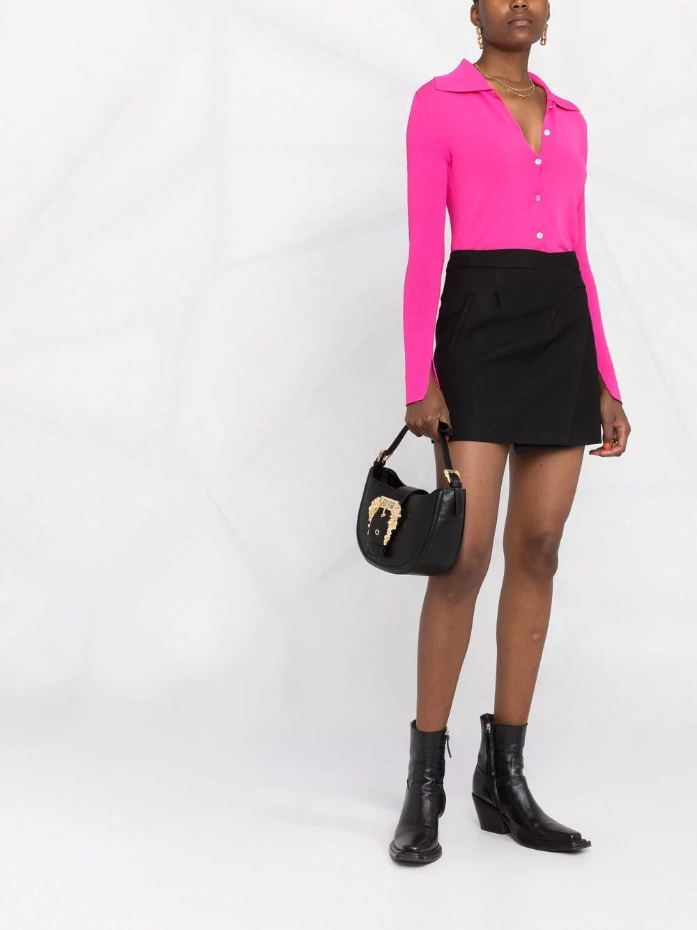 Versace Jeans Couture logo-buckle shoulder bag - Image 2