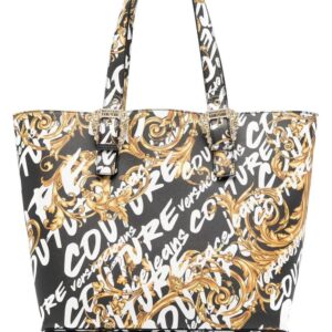 Versace logo-print tote bag
