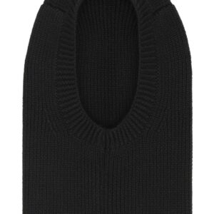 Saint Laurent large ribbed balaclava in wool
