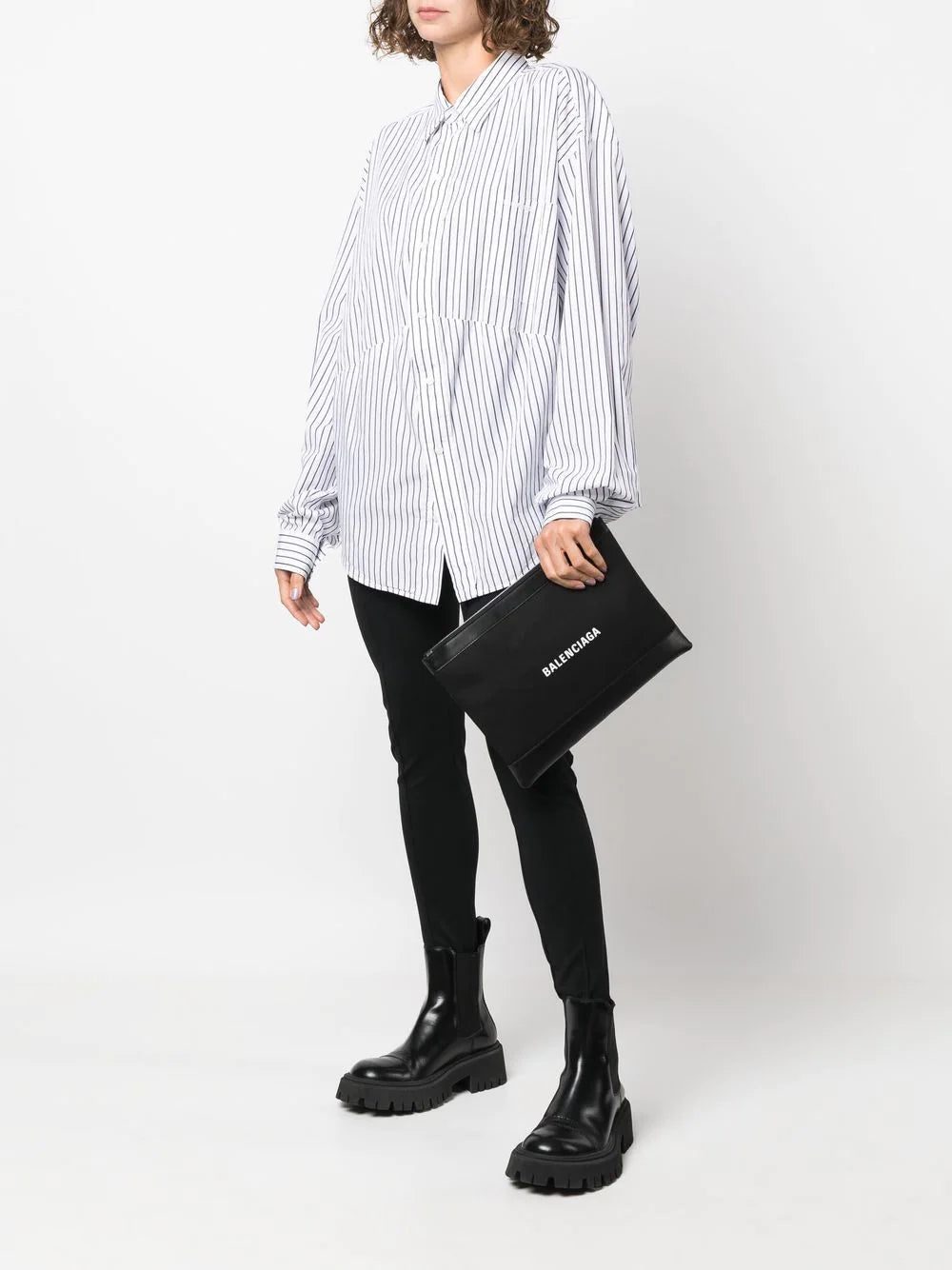 Balenciaga logo-print clutch - Image 2