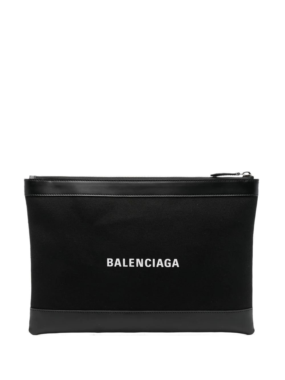 Balenciaga logo-print clutch