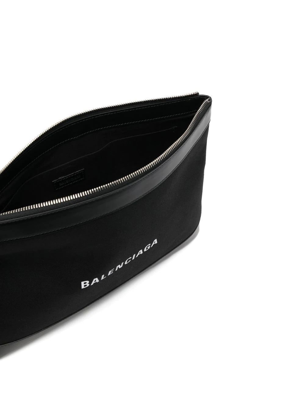 Balenciaga logo-print clutch - Image 4