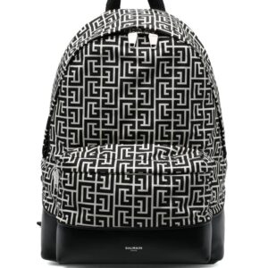 Balmain logo-print panelled backpack