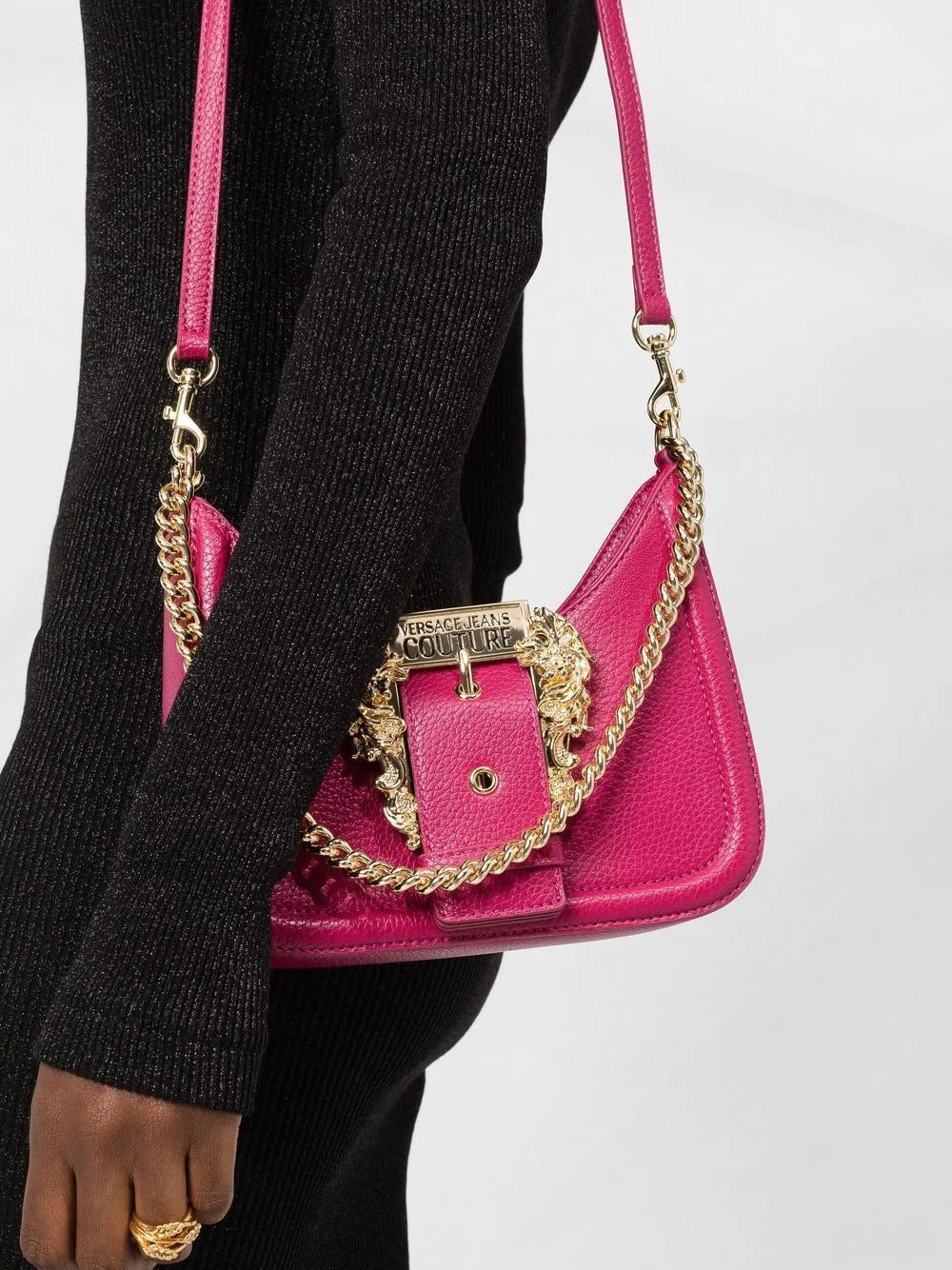 Versace Jeans Couture logo-buckle shoulder bag - Image 3