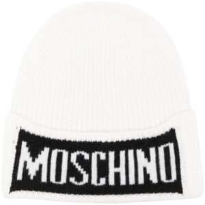 Moschino intarsia-logo knit beanie