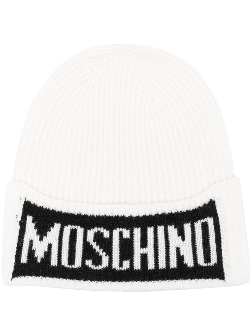 Moschino intarsia-logo knit beanie