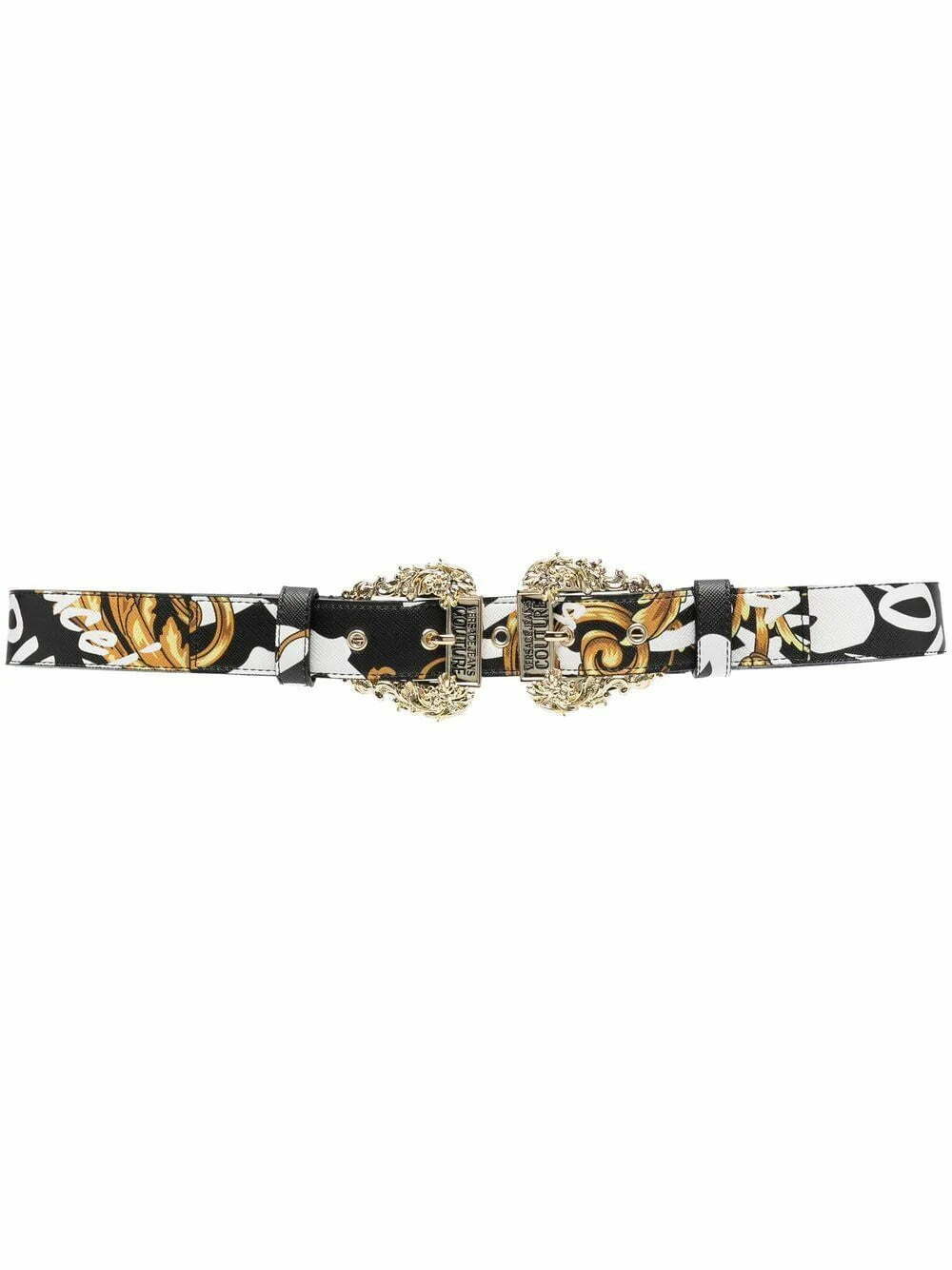 Versace Jeans Couture baroque-print logo belt